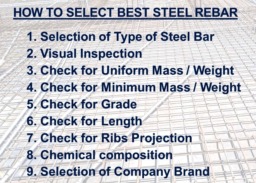 How to Select Best Steel Rebar For your construction of  House in india. 

